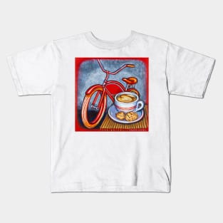 Red Electra Delivery Bicycle Cappuccino and Amaretti Kids T-Shirt